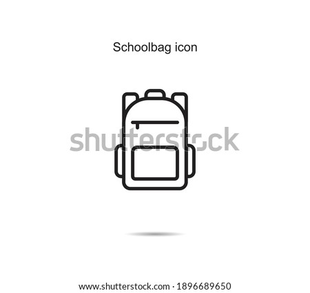 Schoolbag icon vector illustration graphic on background