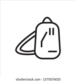 Schoolbag icon vector illustration or sling bag symbol