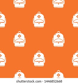 Schoolbag pattern vector orange for any web design best