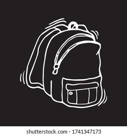 
Schoolbag with school supplies. Back to school.