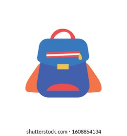 schoolbag supply education isolated icon vector illustration design