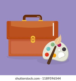 schoolbag supply with pallette paint