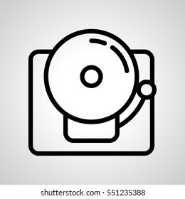 school-bell icon. isolated sign symbol