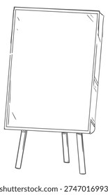 Schoolboard drawing. Empty chalk board doodle icon