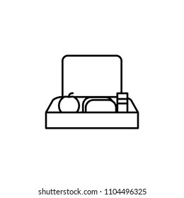 schoolboy food icon. Element of web icon for mobile concept and web apps. Thin line schoolboy food icon can be used for web and mobile. Premium icon on white background