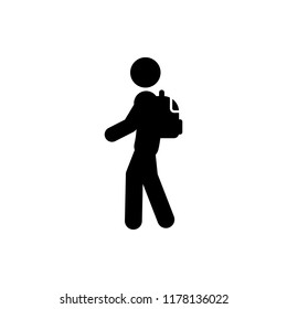 schoolboy icon. Element of back to school icon for mobile concept and web apps. Glyph schoolboy icon can be used for web and mobile