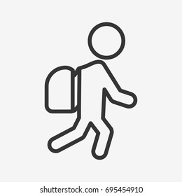 Schoolboy icon illustration isolated vector sign symbol