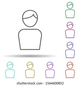 Schoolboy multi color icon. Simple thin line, outline vector of education icons for ui and ux, website or mobile application