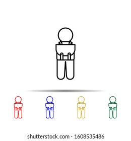 schoolboy multi color style icon. Simple thin line, outline vector of school icons for ui and ux, website or mobile application