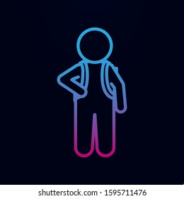 Schoolboy nolan icon. Simple thin line, outline vector of school icons for ui and ux, website or mobile application