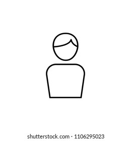 schoolboy outline icon. Element of simple education icon for mobile concept and web apps. Thin line schoolboy outline icon can be used for web and mobile on white background