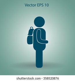 schoolboy vector icon