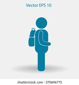 schoolboy vector icon