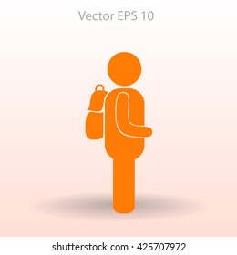 schoolboy vector icon