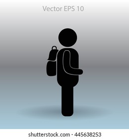 schoolboy vector icon