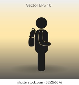 schoolboy vector icon
