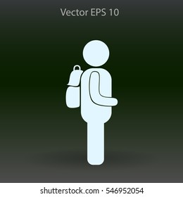 schoolboy vector icon