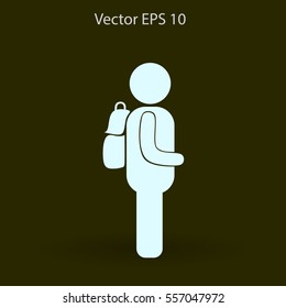 schoolboy vector icon