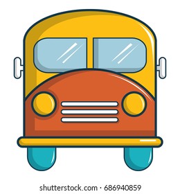 Schoolbus icon. Cartoon illustration of schoolbus vector icon for web design