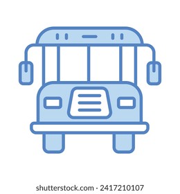 Schoolbus icon isolate white background vector stock illustration