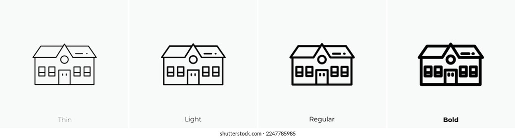 school-bus icon. Thin, Light Regular And Bold style design isolated on white background