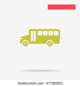 School-bus icon. Vector concept illustration for design.