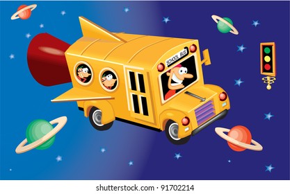 Schoolbus in Space