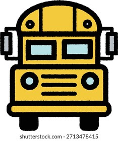 schoolbus-1-1-color, isolated on white background