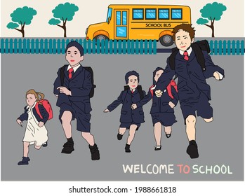 Schulkinder gehen gerne zurück in die Schule.