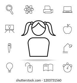 schoolgirl icon. Education icons universal set for web and mobile