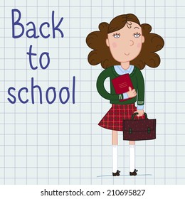 Schoolgirl in socks