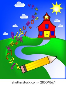Schoolhouse  Vector.