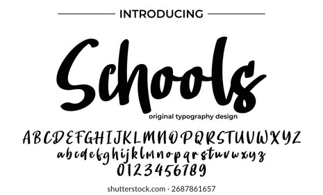 Schools - Elegant Script Font for Smooth Handwritten Design and Creative Typography