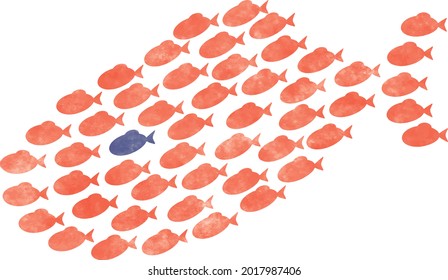 Escuelas de muchos peces, hordas
