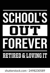 School's out forever EPS file for cutting machine. You can edit and print this vector art with EPS editor.