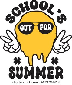 School's Out For Summer colored  break  schools out teacher Digital Files Download Seamless ClipArt Transparent Background