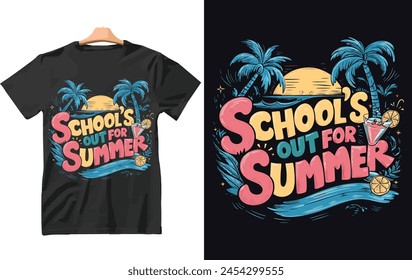 School's out for summer t shirt Design Vector