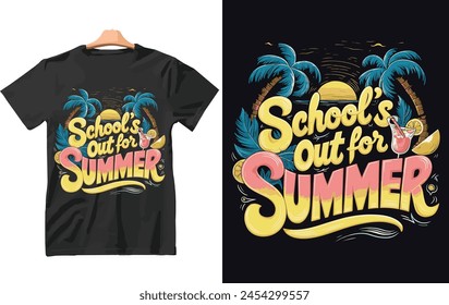 School's out for summer t shirt Design Vector