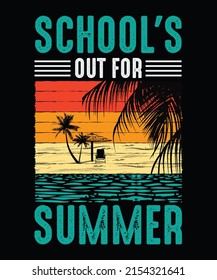 School's Out For Summer T-shirt Design