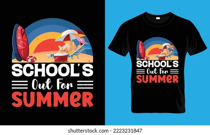 School's Out For Summer t-shirt design. summer, summer t-shirt design.