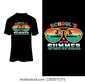 School's out for summer vector tshirt design for sale.