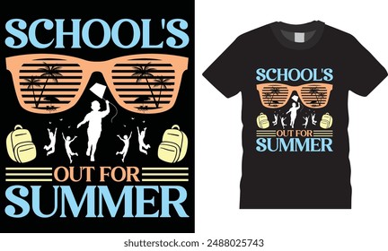 School's out for summer,Back To School T-Shirt Design.Welcome Back to School T-shirt Design My First Day of School Shirt Design Back To School. Ready for print poster card vintage vector pad