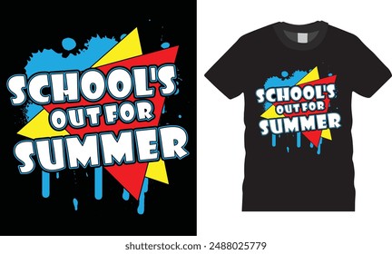 School's out for summer,Back To School T-Shirt Design.Welcome Back to School T-shirt Design My First Day of School Shirt Design Back To School. Ready for print poster card vintage vector pad