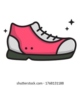 school's shoes flat outline icon