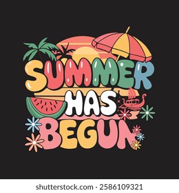 Schools for Summer T-shirt Design Vector ,  Summer T-Shirt Design