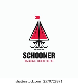 Schooner Simple Mascot Logo Template