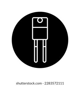Schottky diode black line icon. Pictogram for web page, mobile app, promo.