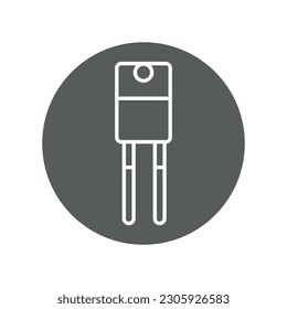Schottky Diode Schwarze Linie Symbol. Piktogramm für Webseiten, mobile App, Promo.