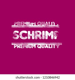 schrimp premium quality badge. premium quality package label. vintage stamp. designed for schrimp products