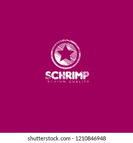 schrimp premium quality badge. premium quality package label. vintage stamp. designed for schrimp products